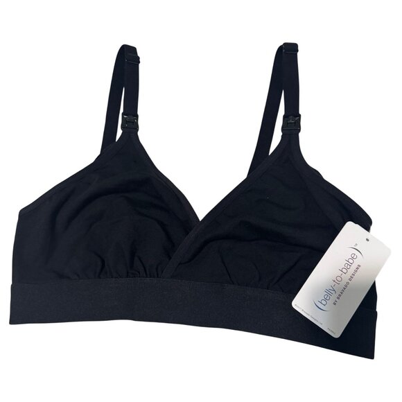 Belly-To-Babe Bravado Designs Nursing Bra Black With Wide Bottom Band M/M - Picture 4 of 12